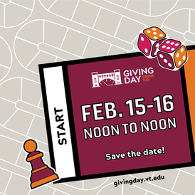 Giving Day Feb 15-16 noon to noon. Save the date.