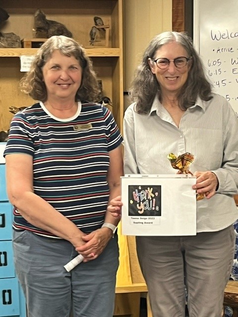 volunteer receiving a "thank you" at a nature center