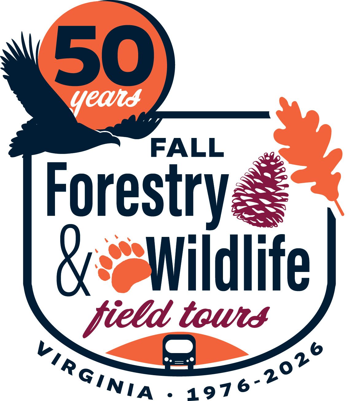VFLEP field tour 50th anniversary logo, Virginia 1976-2026